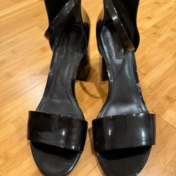 Alexander Wang Abby Patent Leather Heel Alexander Wang Black Rose Gold - Picture 3 of 5